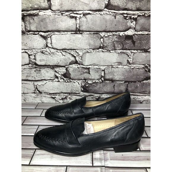 Barker Flex Fine English Shoes Navy Blue Leather Loafers Women Sz 7AA US/37.5EU - Picture 11 of 16